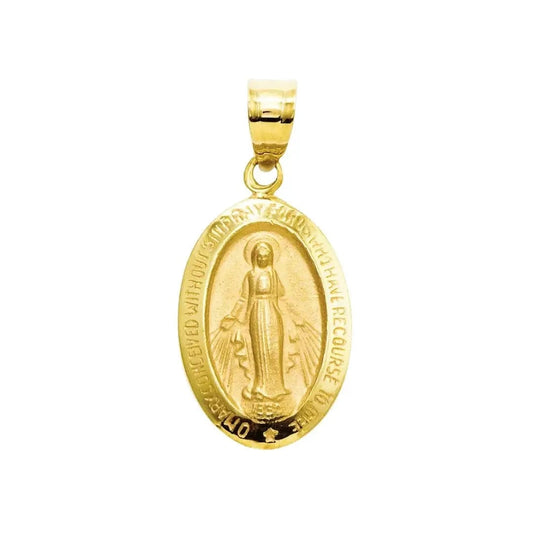 14k Gold Miraculous Medal 0.4" x 0.6" (Medal Only)