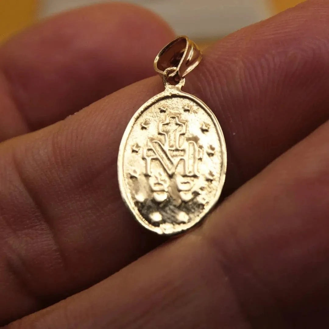 14k Gold Miraculous Medal 0.4" x 0.6" (Medal Only)