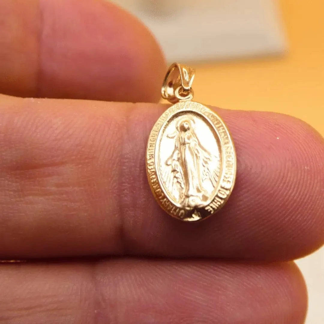 14k Gold Miraculous Medal 0.4" x 0.6" (Medal Only)