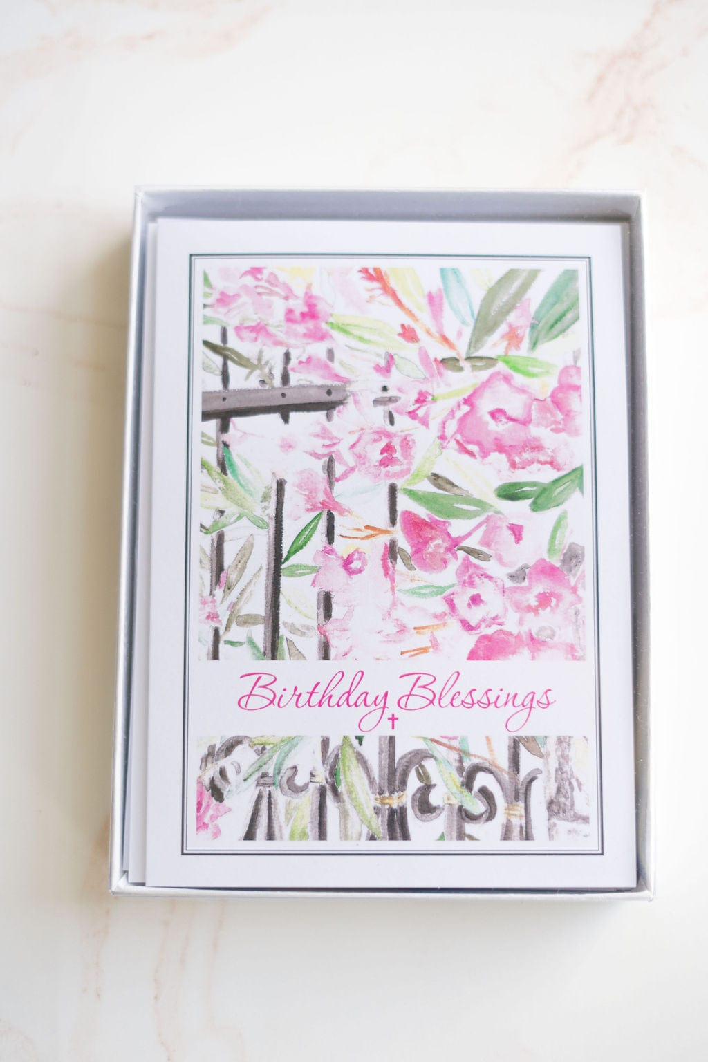 Birthday Blessings Greeting Card Box of 8