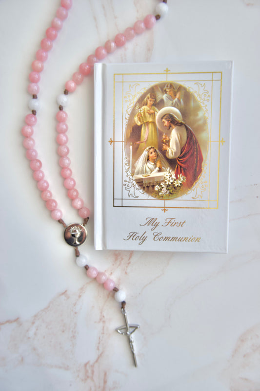 First Communion Missal and Rosary for Girl