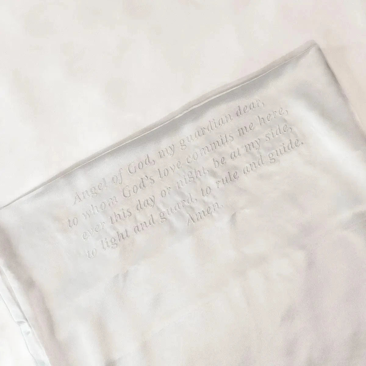Guardian Angel Silk Pillowcase - White/White