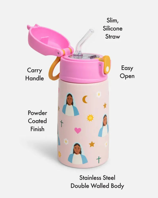 Mary Water Bottle – Religious Water Bottle Stainless Steel for Kids