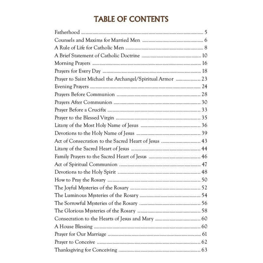 Fathers' Manual Prayer Booklet