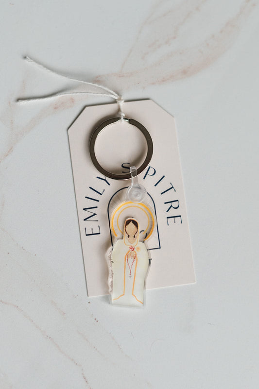 Maria Rosa Mystica Keychain