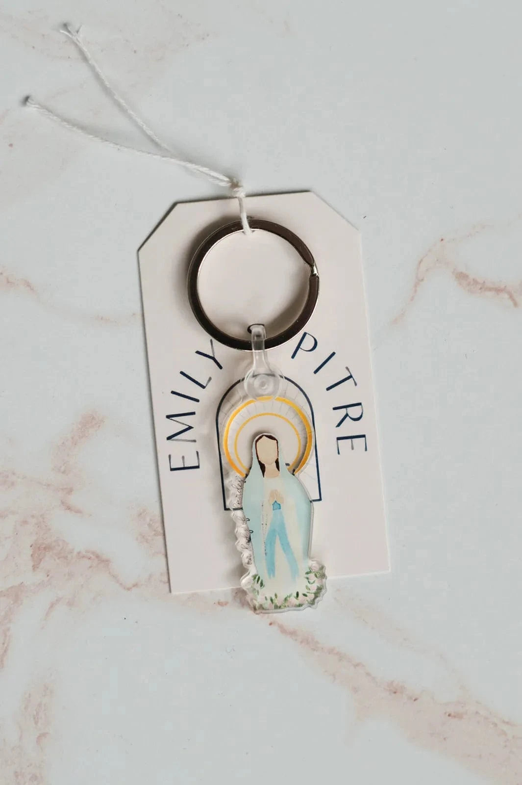 Our Lady of Lourdes Keychain