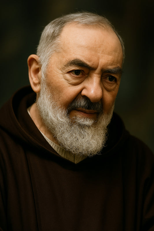 Devotional image of Saint Padre Pio of Pietrelcina, Capuchin friar and stigmatist, feast day September 23