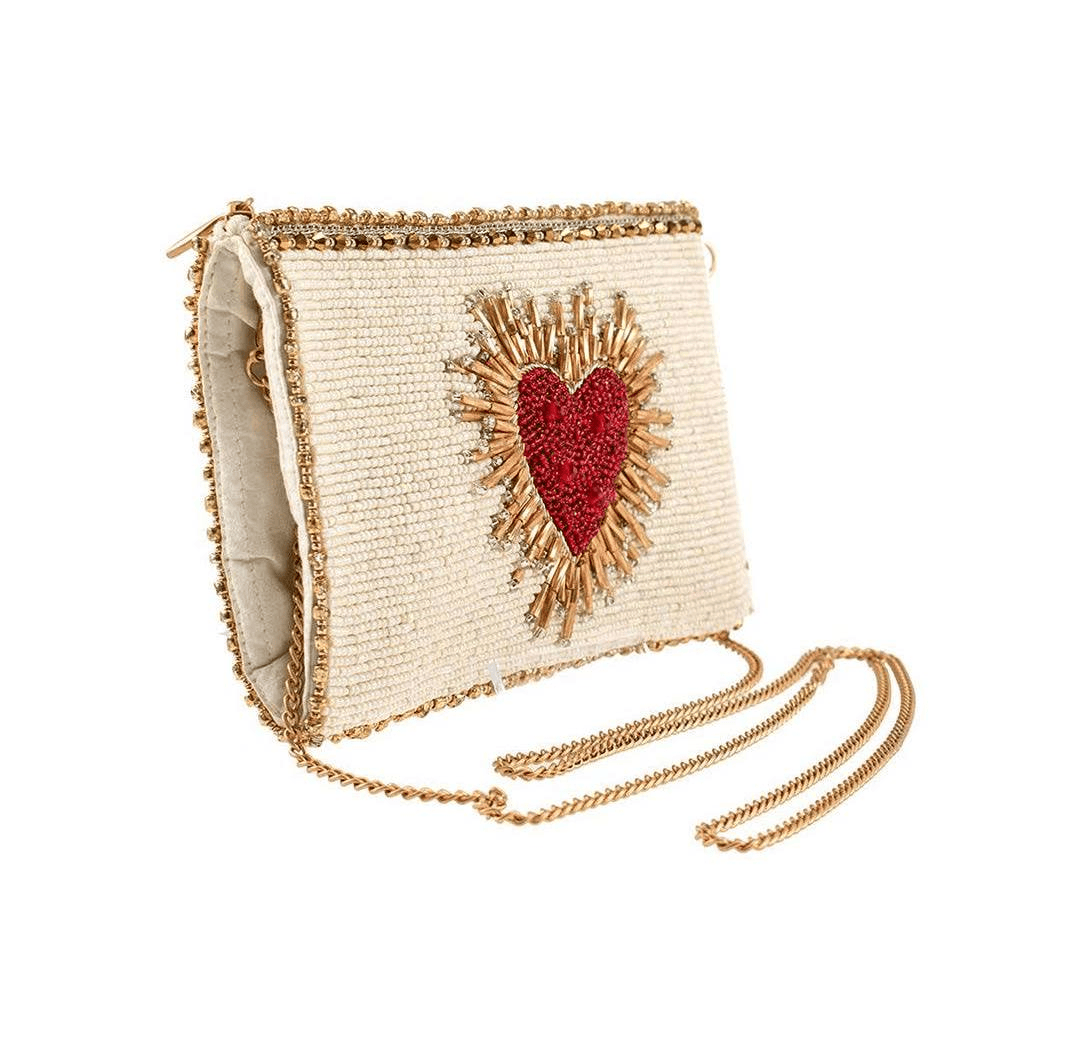 God Is Good handmade beaded rosary pouch in pink