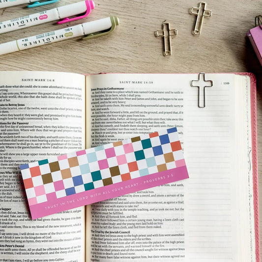 Cross Paper Clips + Bookmark