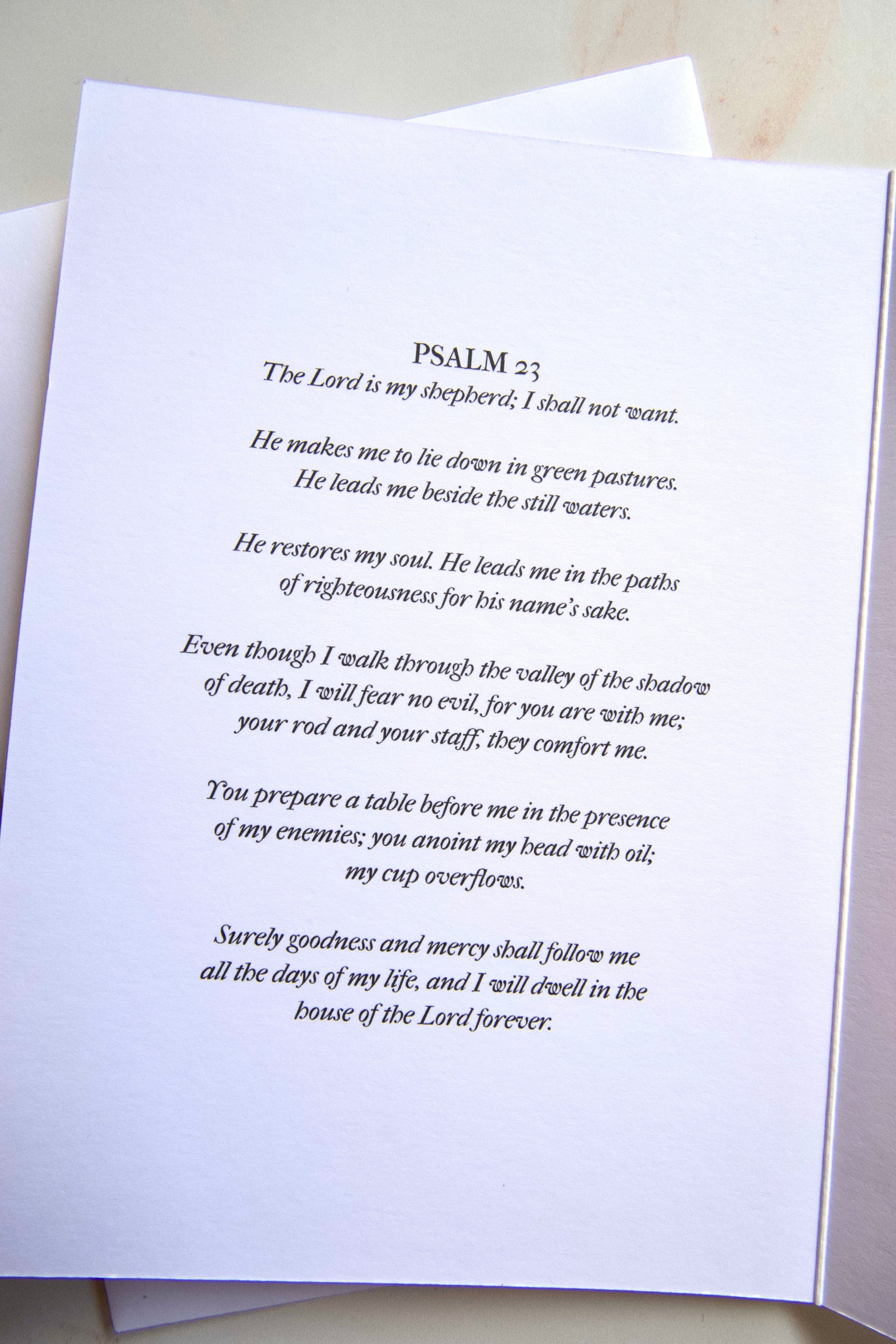 Flower Cross with Psalm 23