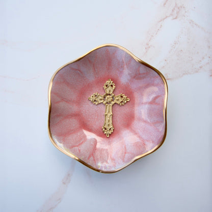 Cross Jewelry Dish_Pink