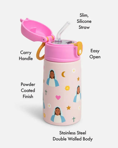 Mary Water Bottle – Religious Water Bottle Stainless Steel for Kids