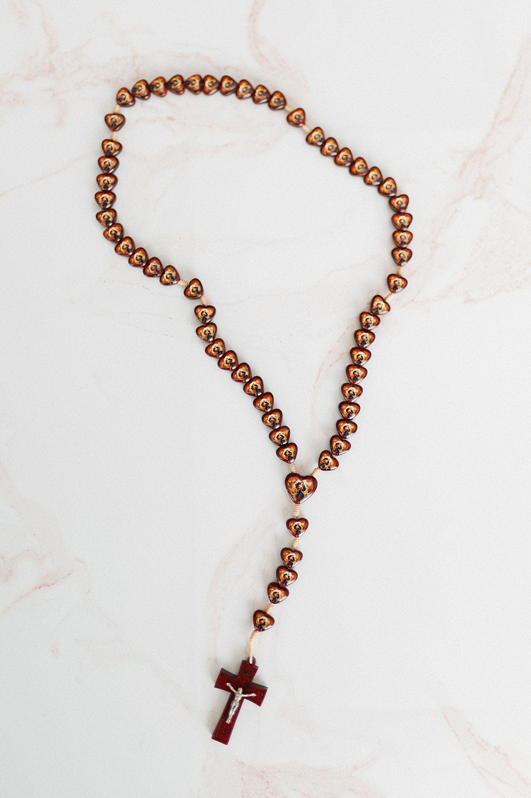 Undoer of Knots Wooden Rosary