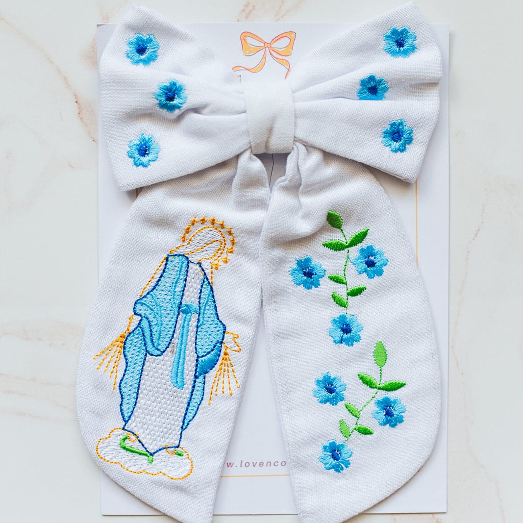 Mother Mary Hair Bow for girls