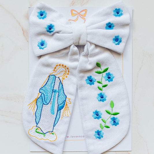 Mother Mary Hair Bow for girls