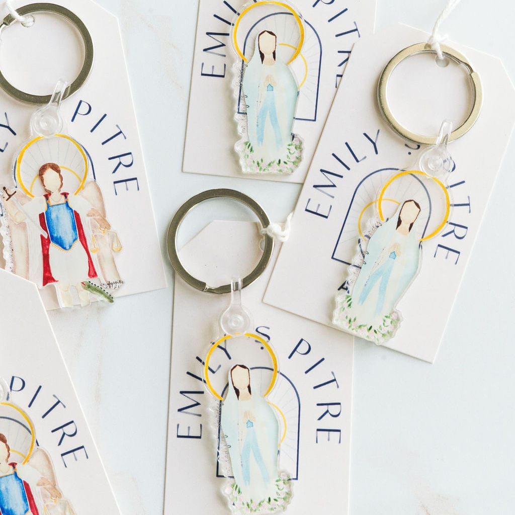 Our Lady of Lourdes Keychain